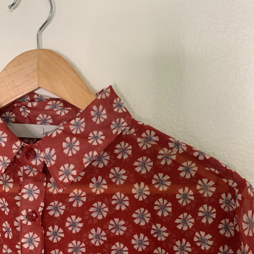 Kersh Pattern Red Button Down - image 2